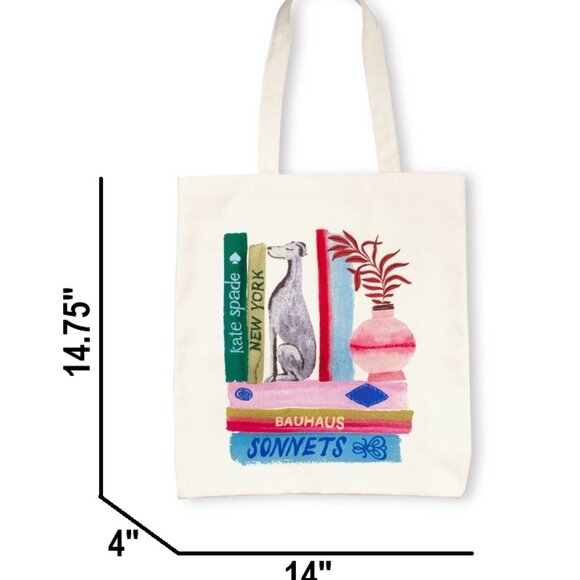 kate spade new york Canvas Book Tote, Bookshelf - Picture 2 of 5